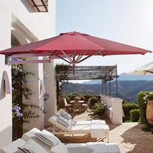 MidiLi Outdoor Patio Umbrellas Wall Mount Garden Parasol Balcony Tilting Sun Shade Umbrella, Aluminium, 7ft / 220cm