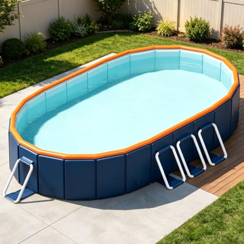 Above Ground Outdoor Foldable Pool, Non-Inflatable Swimming Pool Thickened