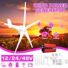 2000W Wind Turbine Generator Kit 12V 24V 48V Windmill With Controller And Inverter Power Supply Kit Free Energy Windmill Horizontal Axis Wind Turbine Generator Household 3-Phase Generator(48V)