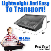 Dual Sport Solar Oven - Portable Outdoor Cooker for Camping, Boating & Emergency - Dual Pot, NO Glass to Break, Over 25,000 Distributed Worldwide, Complete Kit