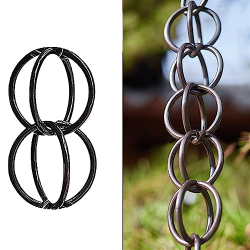 GVBNOTT Ring Rain Guide Chain Rain Downspouts, Courtyard Garden Rain Catcher Chain for Homestay Villa, Customizable Length，5m/16ft
