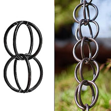 GVBNOTT Ring Rain Guide Chain Rain Downspouts, Courtyard Garden Rain Catcher Chain for Homestay Villa, Customizable Length，5m/16ft