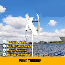 AISINILALAO 24v, 12V-220V 3Phase Vertical Wind Generator 3000W Garden Windmill Wind Turbine Generator with Controller Suitable for Wind and Solar Power Generators(Low Noise)
