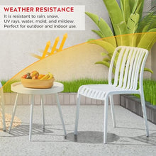 Costaelm Sunshine 3-Piece Outdoor Patio Bistro Balcony Furniture Set with Stackable Chairs, White