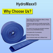 (4" Dia. x 300 ft) - HydroMaxx® 6 Bar Heavy Duty Reinforced PVC Lay Flat Discharge and Backwash Hose
