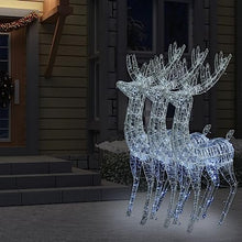 BUKSCYJS Acrylic Christmas Reindeers,Garden Decoration,Outdoor Dress Up for Outdoor Yard Lawn Garden Party,Christmas,Party,Valentine's Day 250 Led 3 Pcs 70.9" Cold White