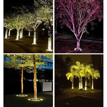 Landscape Lights - Outdoor Tree Hugging Lights, Circular LED Palm Tree Shaped Ring Light, IP65 Waterproof Outdoor Garden Colorful Tree Lighting, Garden Courtyard Spotlight(White Light,84W(110-240V))