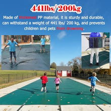CHZDPP Winter Pool Covers with Anchors, Round In-Ground Swimming Pools Protective Cover for Prevent Leaf & Debris, Tear-Proof Thicken Mesh(33.5ft/1021cm)