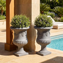 Merax 2 Set 24.8" Elegant MGO Flower Urn Planter, Black