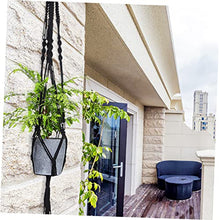 4 pcs Holders for Ceiling Rope Macrame Wall Outdoor Flower Garden Black W Decorations Decorative Hangers Bohemian Pot Holder Hanger Plant Planter Indoor Decor Planters Baskets (As Shownx5pcs