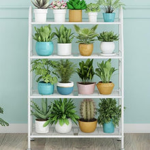 4 Tier Metal Plant Shelf For Indoor Multiple Plants Display Rack Floor Standing Plant Stand Planter Modern Flower Pot Holder Simple Ladder Frame Practical Storage Rack For Patio Garden Corner