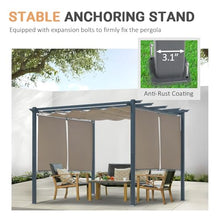 Masyardi 10 x 10 Ft Outdoor Aluminum Pergola, Retractable Canopy & 2 Sides Shades for Patio Backyard Garden Deck