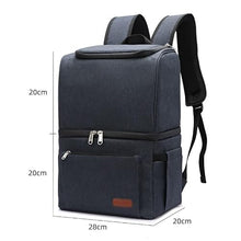 Thermal Lunch Bag Cooler Backpack for Food Refrigerator Ice Beer With Bottle Opener Large Capacity Outdoor Travel Picnic Bags (Color : Black Size : As shown)