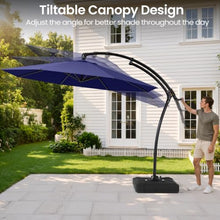 OROTLECT 128'' Cantilever Outdoor Umbrella, Counter Weighted Base Included