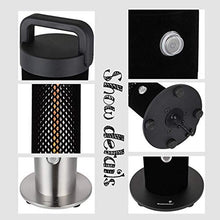 Instant Heater Patio Heater Freestanding Stainless Steel Outdoor Heater Fast Heating Radiator Portable with Carry Handle Heaters for Home-Black 65cm (65cm Black)