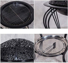Outdoor Fire Pit Outdoor Heavy Steel Fire Pit Wood Burning Fireplace Patio Backyard Heater Steel Firepit Bowl Home Charcoal Grill