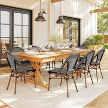 Martha Stewart Lily Pond Stackable Bistro Chairs, Black/White, 2-Pack