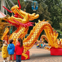 Inflatable Dragon Large Long Inflatable Dragon Decoration Outdoor Chinese New Year Decorations for Party Indoor Outdoor Christmas Garden Yard Decor(2pcs,8M)