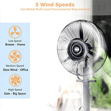 HUXUZYDY Misting Fan Waterproof Spray Cooling Fan Industrial Fan Outdoor Water Misting Fan Patio Water Tank Electric Fans Heavy Duty, 3 Cooling Speeds,81cm/31.9in,81cm/31.9in