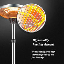 Outdoor Patio Heaters, Electric Outdoor Heater with Base, Tip-over Protection, Adjustable Height, Waterproof Garage Heater for Balcony Courtyard Gazebo Garden