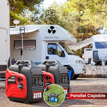 3600W Portable Generator Super Quiet Inverter Generator Ultra Lightweight for Home Backup Outdoor Camping, CO Sensor Protect, EPA, ECO Mode