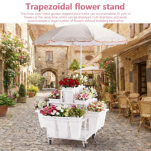 Hubxinly Outdoor Flower Display Stand with 18 Buckets