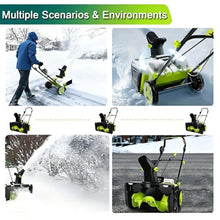 Brush‑Less Motor Snow Blower,Built‑in Dual Bright Head‑Lamps 2Batteries