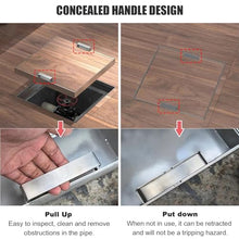 1pc 304 SS Recessed Manhole Cover with Concealed Handle - Invisible Block Paving Lid for Enhanced Aesthetics,Durability(60x60x5cm)