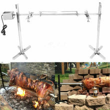 Stainless Steel Big Grill Rotisserie Spit Roaster Rod Charcoal BBQ Pig 15W Motor
