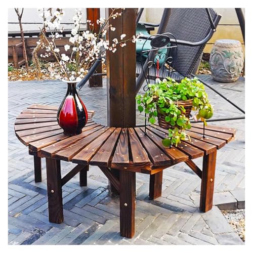 BXKCFYBSQ Semi-Circular Tree Bench,Outdoor Patio Furniture Seat,Wooden Garden Stool,Romantic Garden Feature,Shape Extends Infinitely,for Park Lawn