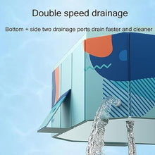 MQELHKCYSGX Foldable Children's Swimming Pool, Portable PVC, Non-Slip, Suitable for Large, Medium and Small Dogs as Well as Children, 1.6 Meters, Blue