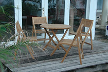 Anderson Teak Windsor Round Bistro Set - Folding Table & Chairs 5-Piece