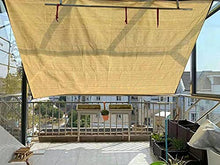 WYBB Shade Cloth Beige Lightweight Shade Cloth Panels, Outdoor Patio Shade Netting Mesh Fabric, for Balcony/Courtyard/Carport/Playground, 90% UV Protection & Dustproof (Size : 8m x 8m)