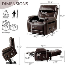 KTYUERGHK Dual Motor Overstuffed Power Lift Recliner Chair for Elderly