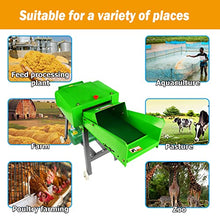 TXMACHINE hay Cutter Machine 800kg/h Lawn Mowers Electric hay Cutter Silage Machine Grass Cutter for Pennisetum hydridum,Rice Straw,Elephant Grass with 4 Blades (220V/50HZ, Green Color)