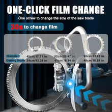 8800 W Concrete Ring Saw | With 2 Diamond Blade& Water Fed Dust Suppression For Granite/Concrete/Marble | Ring Power Cutter Saw- 2m Cut In 3 Min&Automatically Adjust Blade,Bladediameter17.71in