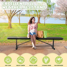 Heavy Duty Outdoor Metal Garden Park Bench, Steel Picnic Bench, Metal Mesh Outdoor Bench Porch Chair for Garden, Lawn, Patio, Porch, Park, Yard