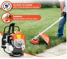 Weed Wacker Gas Powered 52CC, 2-Stroke Multi-Functional Backpack Gas Powered Weed Eater String Trimmer, Pole Saw, Hedge Trimmer, Brush Cutter Blade Cultivator Tiller