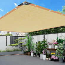 HYDBCNA 99% Sun Shade Cloth for Garden, Heavy Duty Shade Tarp Fabric with Grommets, Beige Greenhouse Shading Net Breathable HDPE for Greenhouse, Patio, Pergola, Porch(10x45m/32.8x147.6ft)