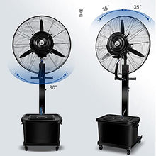 Outdoor Misting Oscillating Pedestal Fan with 3 Cooling Speeds, Portable Patio Mist Fan, 25 Inch/29 Inch Black Sturdy Fan (Size : 25.5x70inch)
