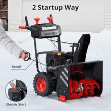 AMERISUN 24-Inch Gas Snow Blower with 212cc 4-Cycle OHV Engine, Recoil Start, 40Ft Snow Throwing for Decks, Driveways, and Sidewalks