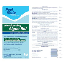 Pool Mate 1-Quart 12-Pack Non-Foaming Algae Rid Pool Algaecide, Made in USA