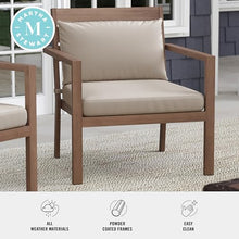 Martha Stewart Bedford Indoor/Outdoor Patio Accent Chairs, Brown, 2-Pack