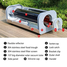 Solar Oven Solar Grill Solar Cooker Sun Stove with 137mm Large Diameter Vacuum Tube 360° Vacuum Concentrating Heating Camping Stove Solar BBQ Cooking Tools Fuel Free Stoves for 4-5 People