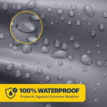 Seal Skin Covers Outdoor Rectangular Dining Set Cover, Heavy-Duty Elite PVC Waterproof & UV-Resistant Material, All-Weather Protection for Patio Furniture (Gray, 110"L x 84"W x 28"H)