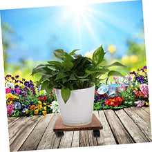 YYBOES 1pc Flower Pot Tray Plant Pots Indoor Square Tray Flower Pots Outdoor Flowers Plants Exterior Round Wooden Trays Coaster Holder Bottom Bracket Hollow Plastic