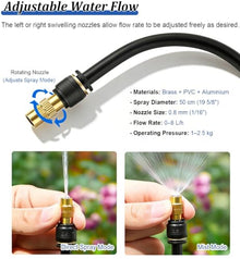 Automatic Misting Sprinkler System with Removable Irrigation Dripper, Adjustable Water Output Spray Kit, Greenhouse/Garden Watering Device