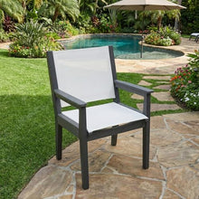 OTSUN Outdoor Patio Chair, HDPE Frame Weather-Ready Sling Lawn Chair with Breathable Fabric Versatile for Relaxation Backyard Deck & Garden