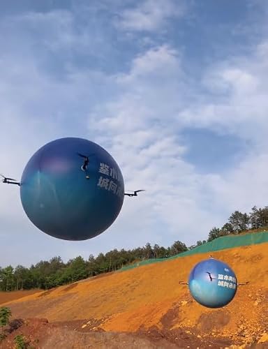 5FT RC Giant Flying Advertising Balloon, Remote Control Inflatable Sphere, Free Custom Logo, Full color print