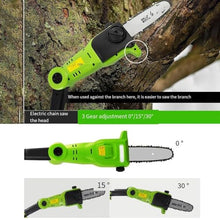 Qiokoith Cordless Hedge Trimmer 20V Rechargeable Electric Bush Trimmer with Battery and Charger, Lightweight Telescopic Design, 3 Gear Adjustable Chain